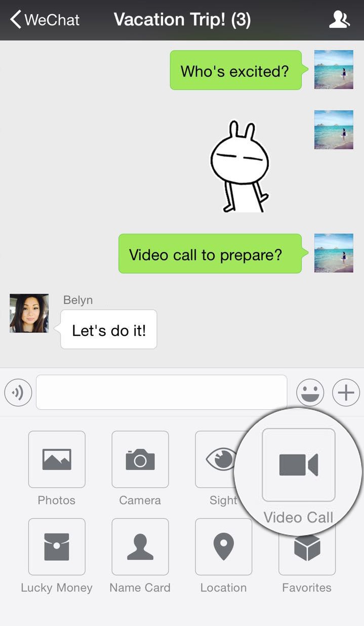 Video Call From Group Chat